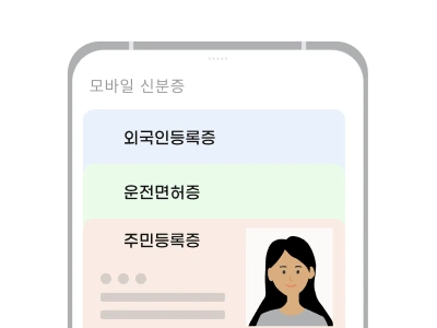 신분증 패키지 예시 일러스트